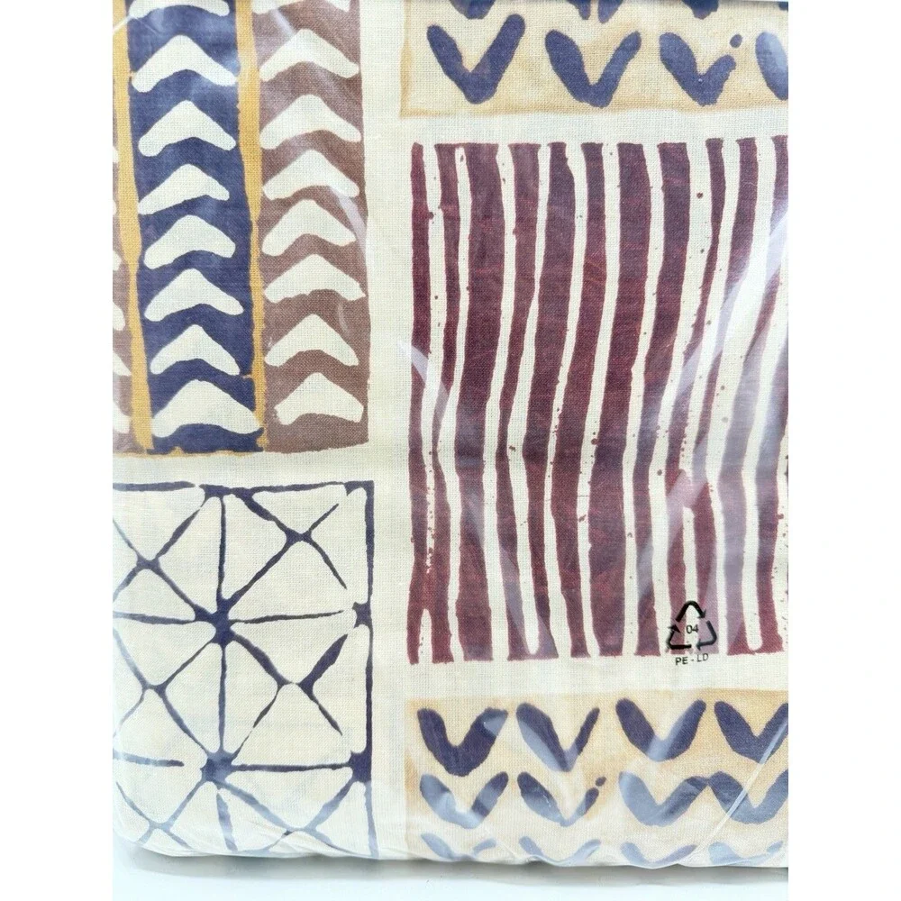New Ikea ERJA Twin Duvet Cover /Pillow Sham 100% Cotton Mudcloth Inspired Design